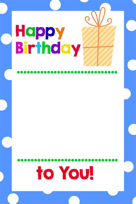 Printable Birthday Gift Card Holder